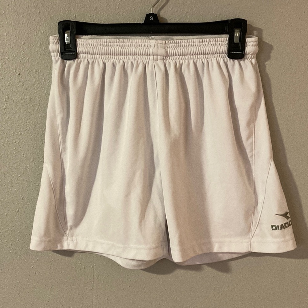 White Diadora shorts, size Small